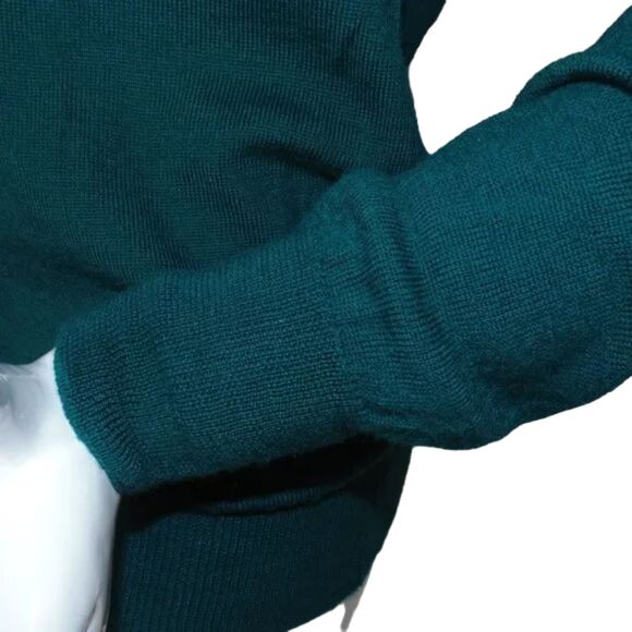 Vintage YVES SAINT LAURENT Sweater, M, Green, Raglan long sleeve, 100% Wool - Picture 4 of 8